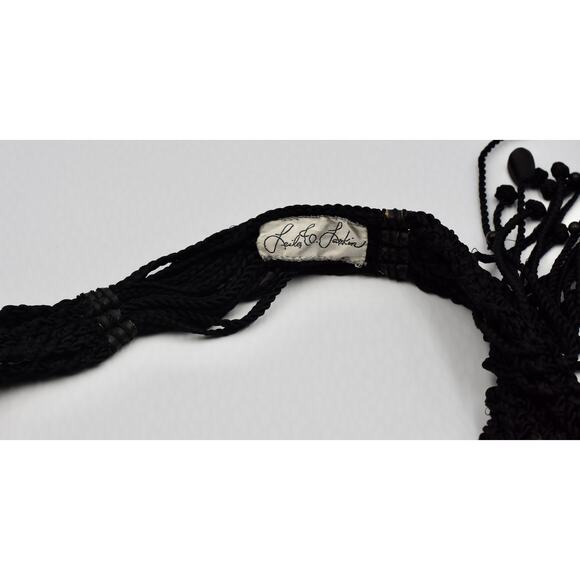 Vintage LEILA LARKIN Designer Signed Belt Leather & Tortoise Shell - Picture 5 of 7